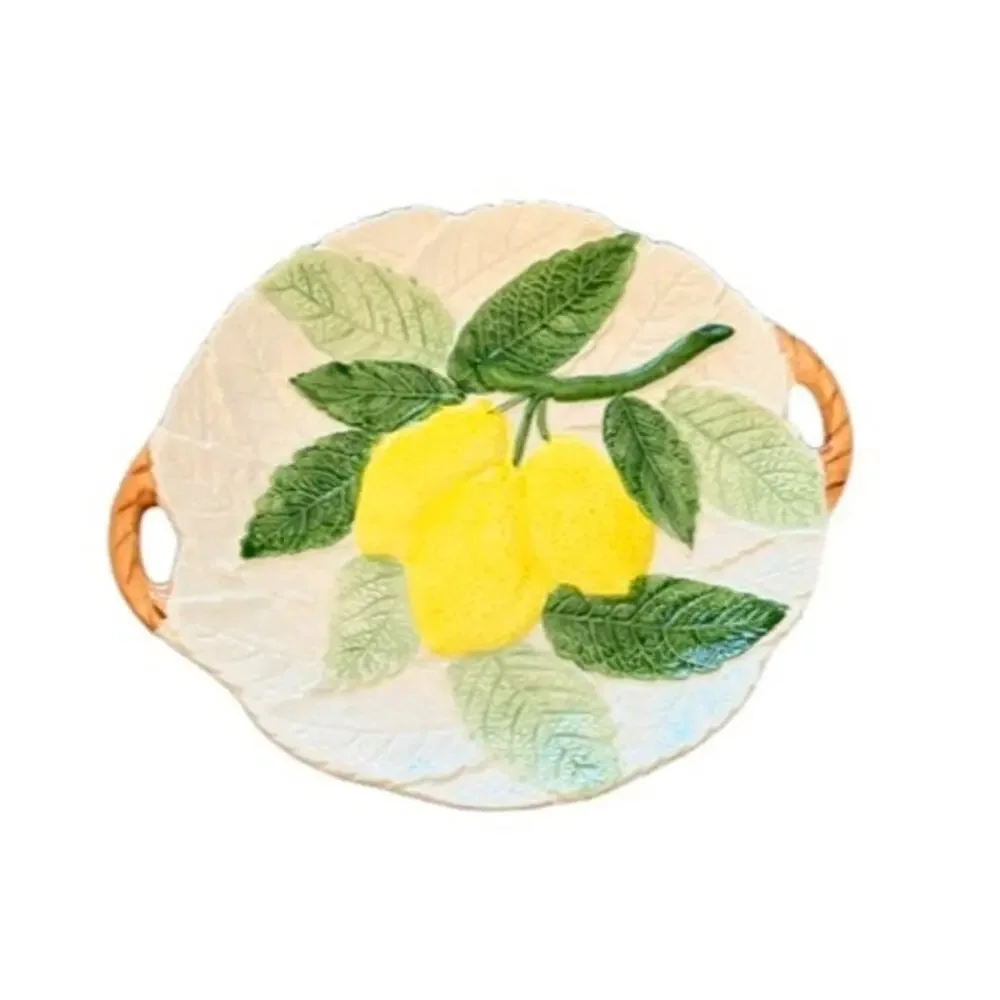 Vintage Japanese Majolica Fruit Handled Salad Plates Set of 5 Lord & Taylor
